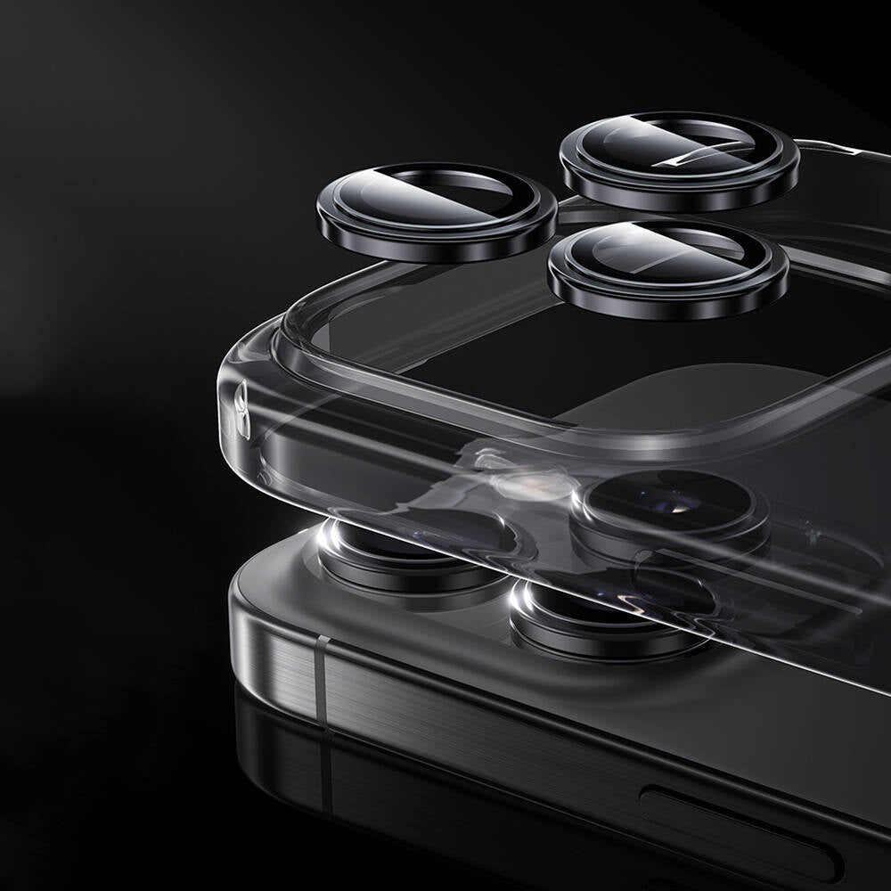 Benks iPhone 16 Pro Max Parlama Önleyici Glass Warrior Metal Kamera Lens Koruyucu