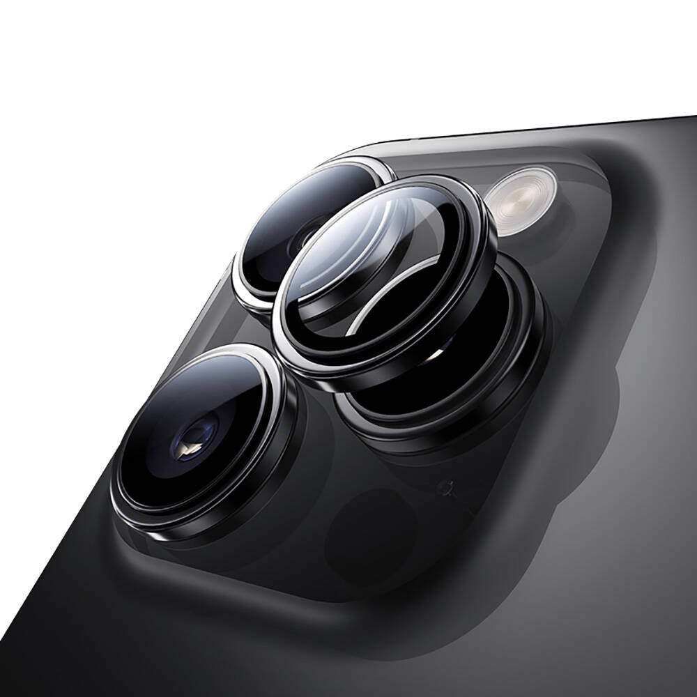 Benks iPhone 16 Pro Max Parlama Önleyici Glass Warrior Metal Kamera Lens Koruyucu