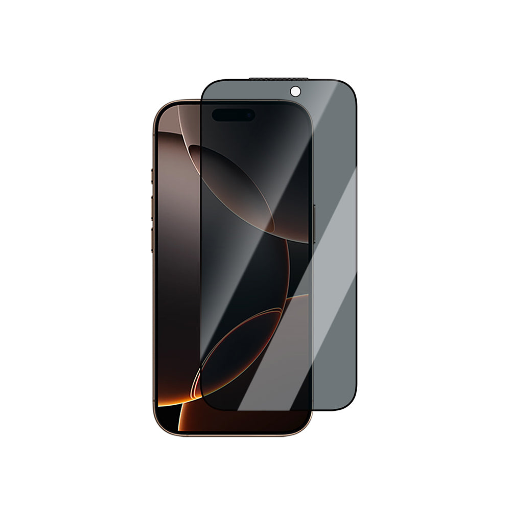 CaseWorld Applicator Serisi iPhone 16 Pro Max 2.5D Eyesafe Mavi Işık Teknolojili 0.33mm Privacy Temperli Cam Ekran Koruyucu + Uygulama Aparatı