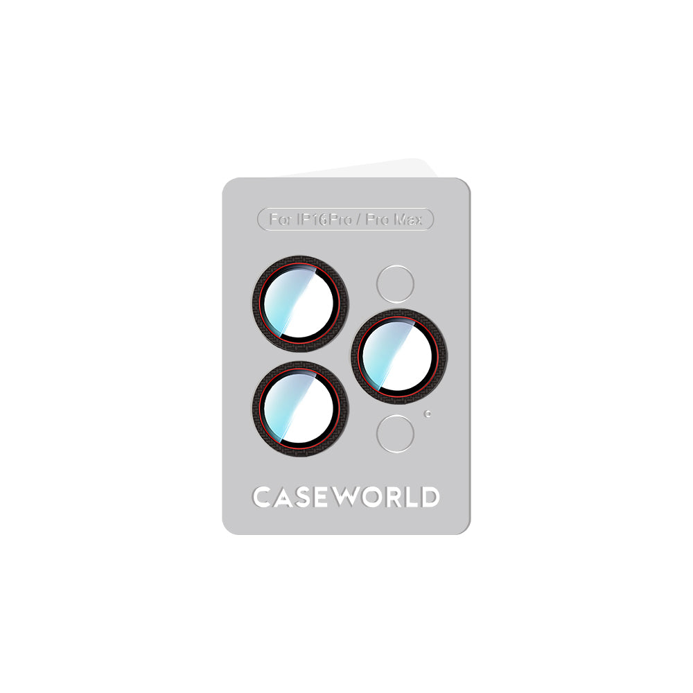 CaseWorld Karbon Fiber Serisi iPhone 16 Pro Max Anti Reflective Ultra Clear Kamera Lens Koruyucu