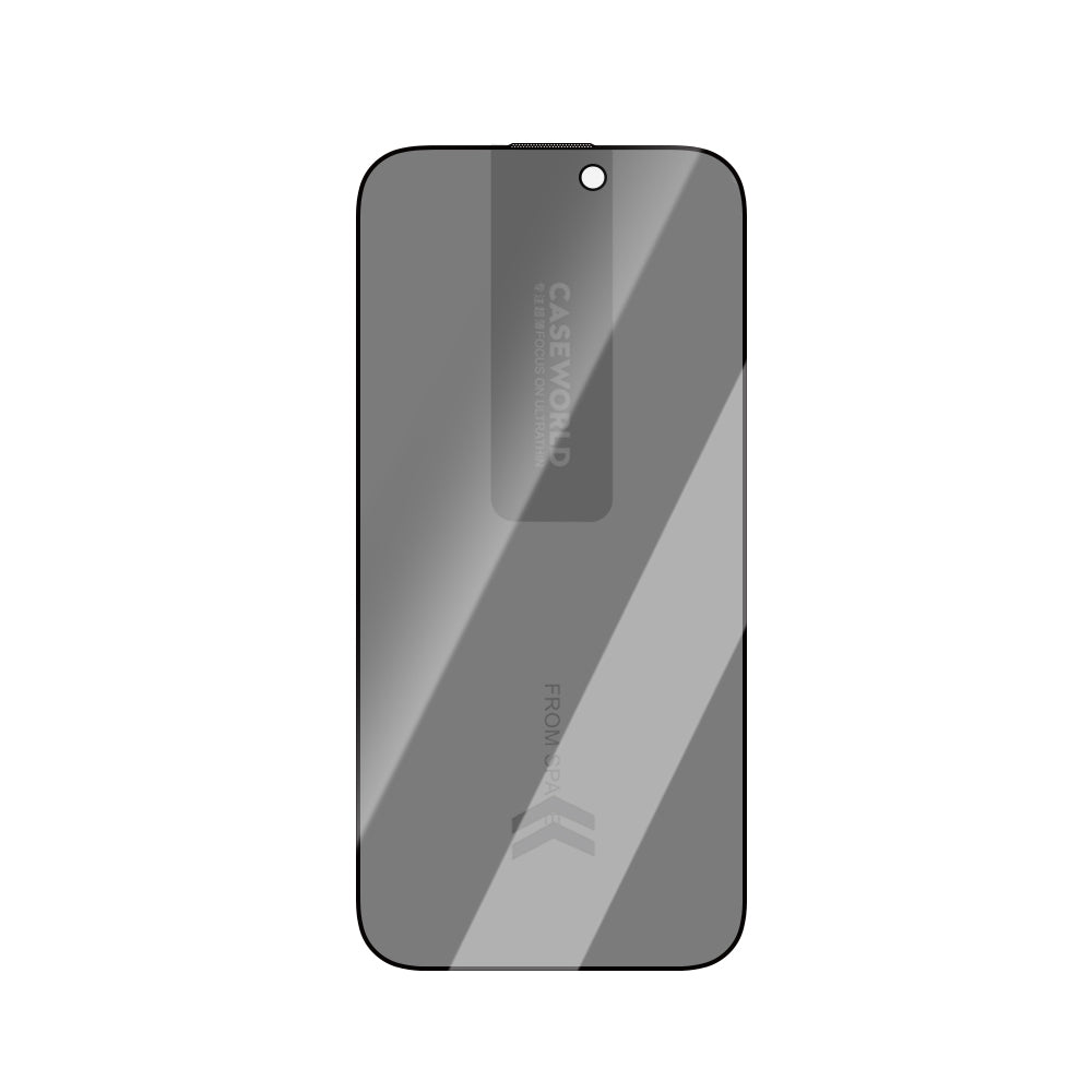 CaseWorld Ultra-Thin Serisi iPhone 16 Pro Max TMQ Privacy 0.15mm 3D Cam Ekran Koruyucu + Uygulama Aparatlı