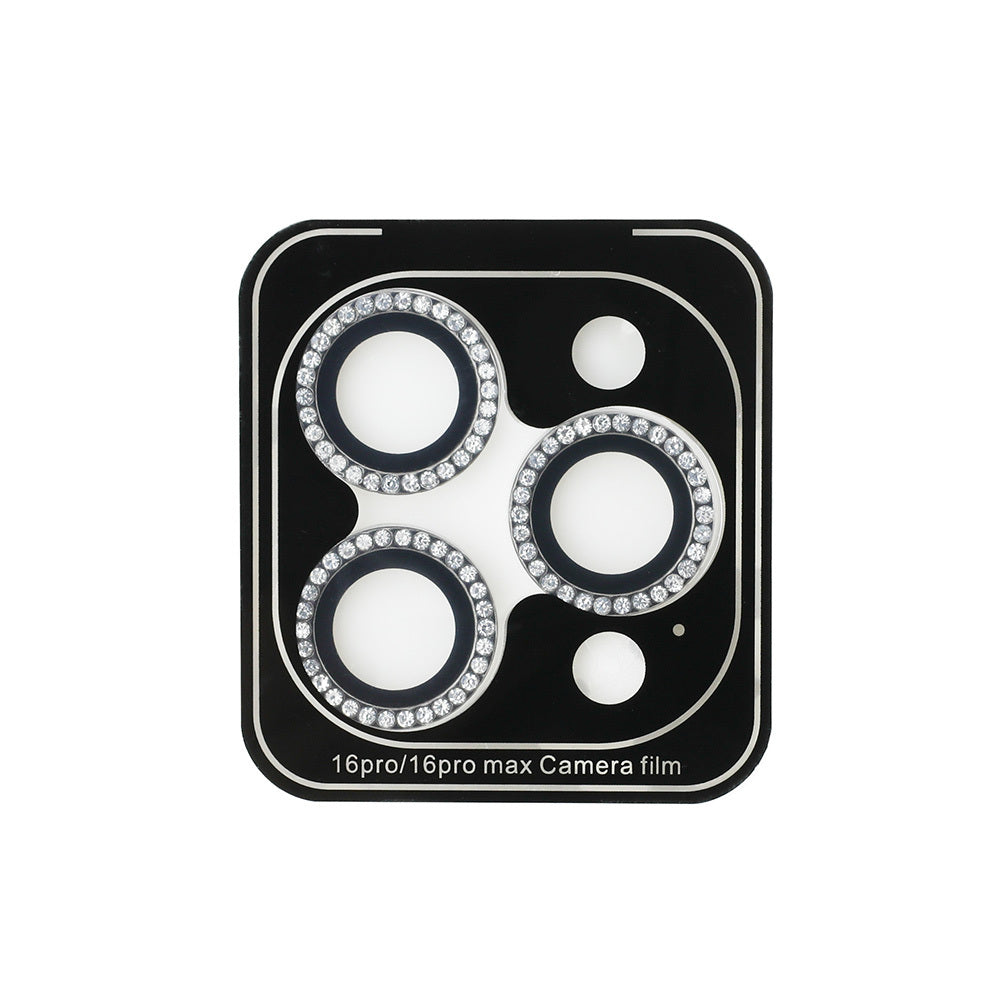 Guess iPhone 16 Pro Max Orjinal Lisanslı Rhinestone Taşlı Lens Koruyucu