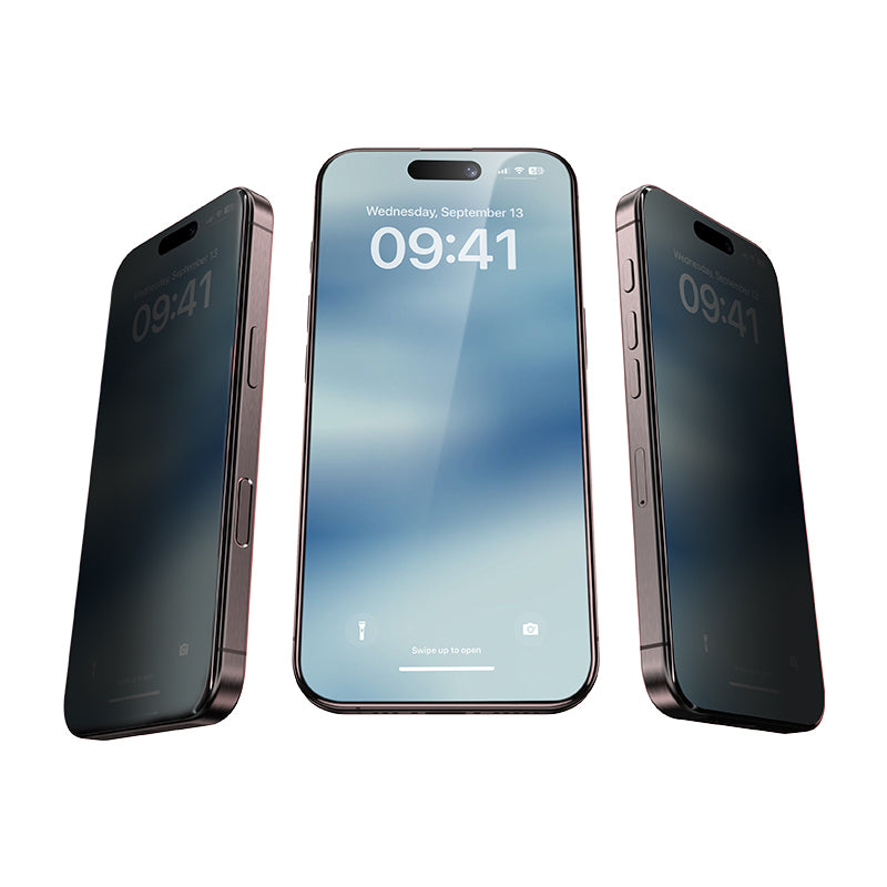 Benks iPhone 16 Pro Max Hidrofobik Ve Oleofobik Özellikli 0.3mm Privacy Air Shield Ekran Koruyucu