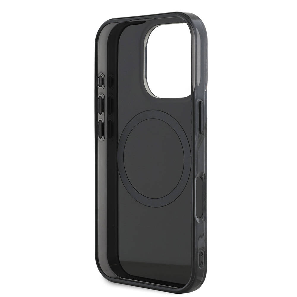 AMG iPhone 16 Pro Max Orjinal Lisanslı M-safe Şarj Özellikli Çift Katmanlı Kırmızı Çapraz Çizgili Kılıf