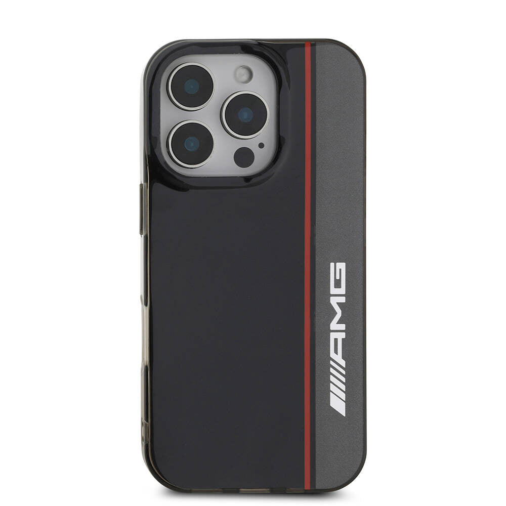 AMG iPhone 16 Pro Max Orjinal Lisanslı M-safe Şarj Özellikli IML Baskı Logolu Çift Katmanlı Bow Lines Kılıf