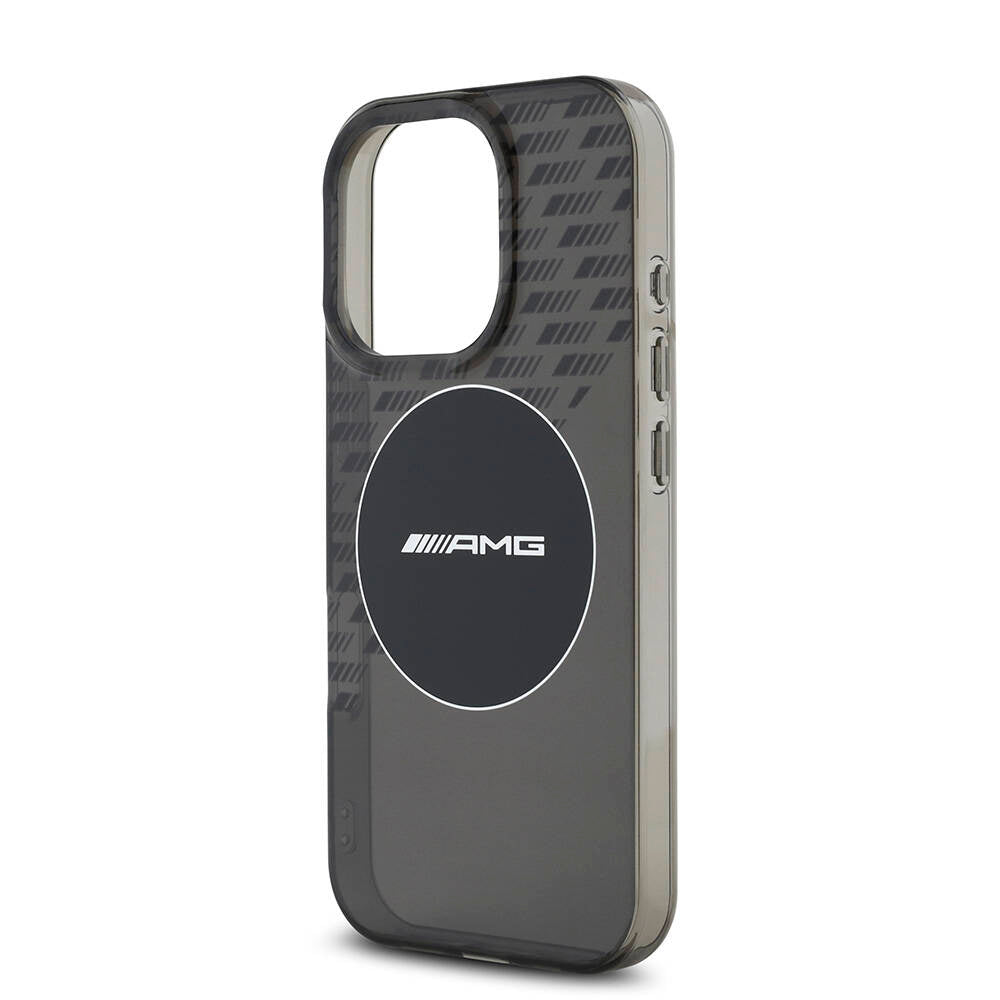 AMG iPhone 16 Pro Max Orjinal Lisanslı M-safe Şarj Özellikli IML Baskı Logolu Smoked Kılıf