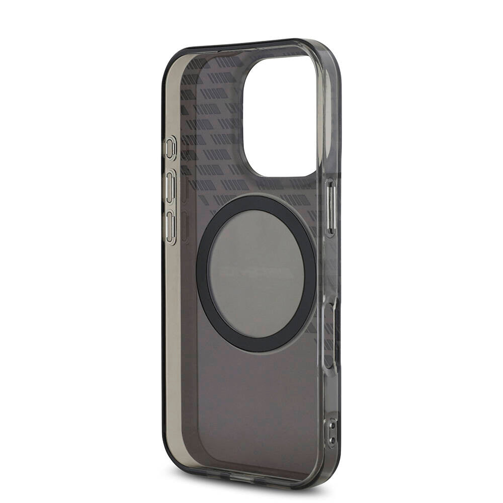 AMG iPhone 16 Pro Max Orjinal Lisanslı M-safe Şarj Özellikli IML Baskı Logolu Smoked Kılıf