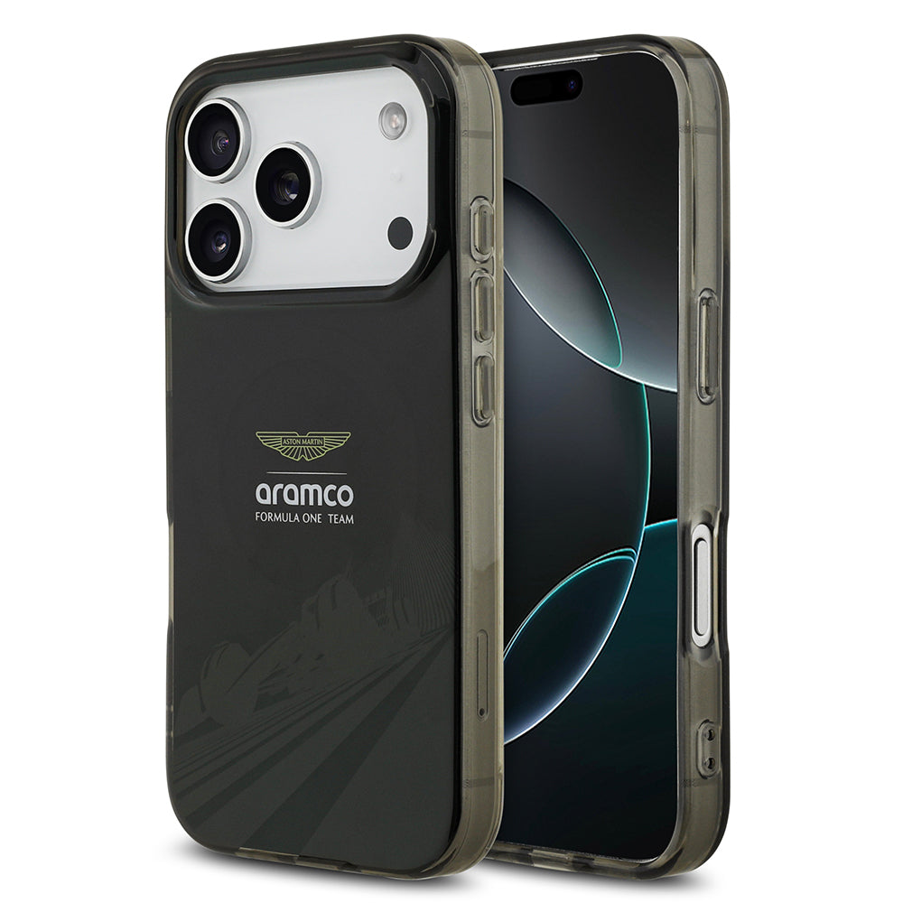 Apple iPhone 17 Pro Aston Martin Orjinal Lisanslı M-safe Şarj Özellikli IML Baskı Logolu Formula Tasarımlı Kılıf