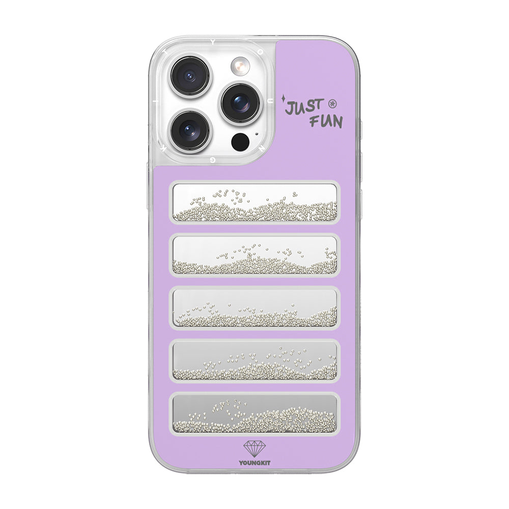 Youngkit Jump Serisi iPhone 16 Pro Max Kılıf Aynalı ve Boncuklu Tasarım Kılıf
