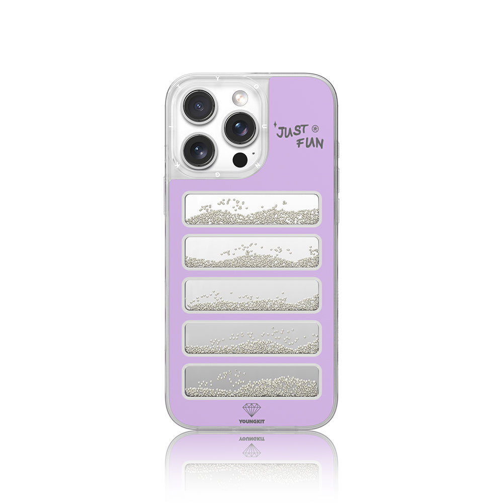 Youngkit Jump Serisi iPhone 16 Pro Max Kılıf Aynalı ve Boncuklu Tasarım Kılıf