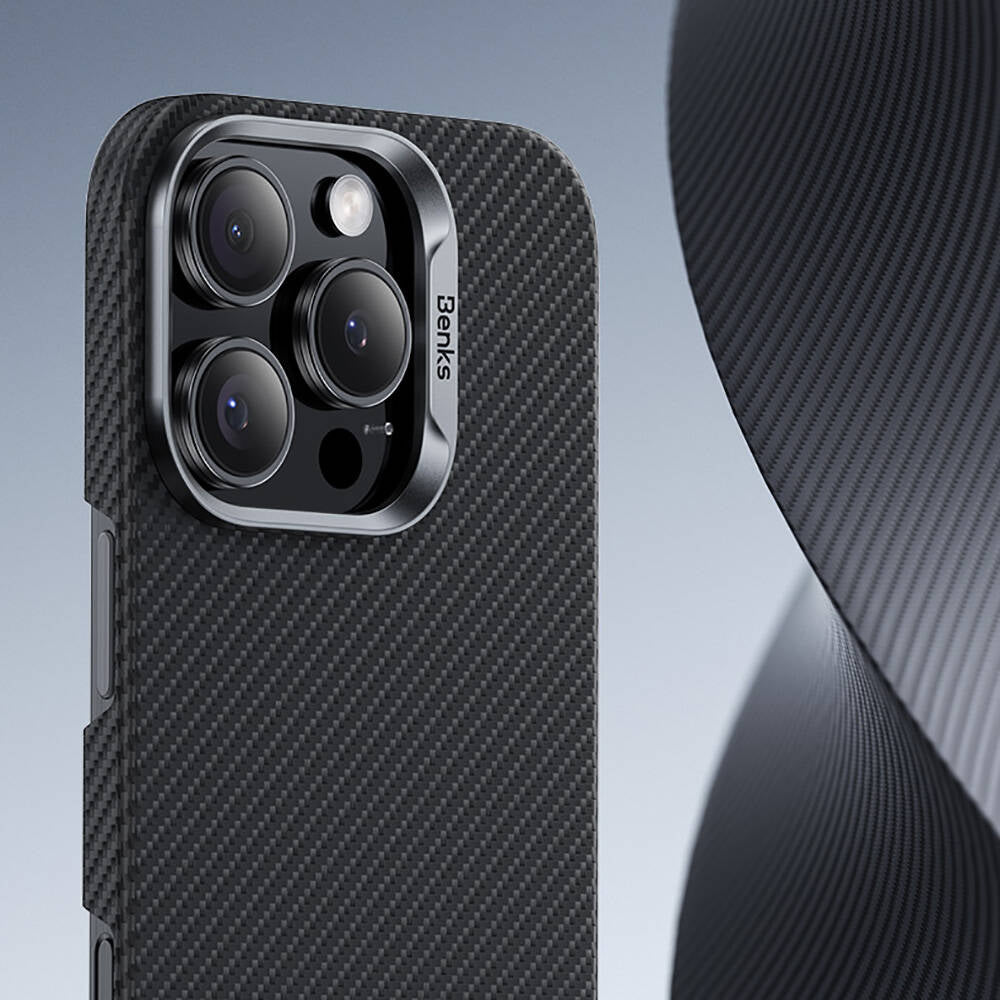 Benks ArmorAir 600D iPhone 16 Pro Max M-safe Şarj Özellikli Magnetik Kevlar Fiber Kılıf