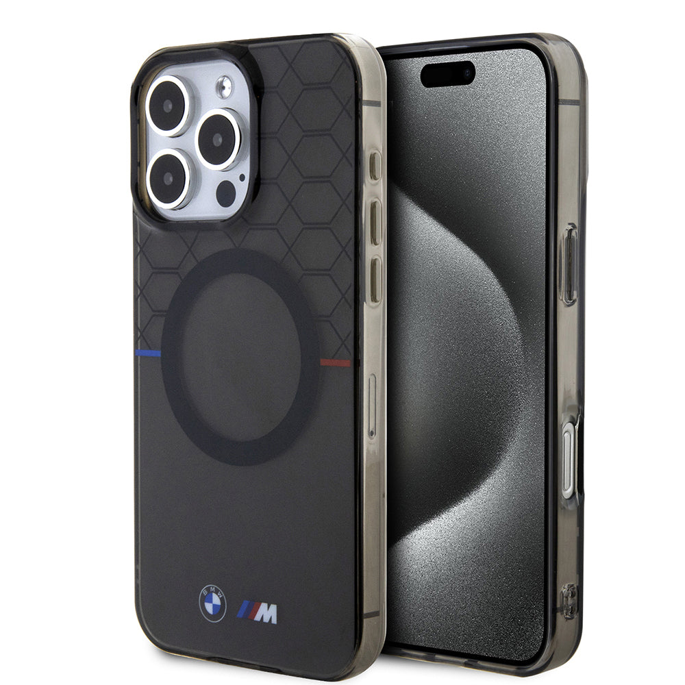 BMW iPhone 16 Pro Max Magsafe Transparan M Dizayn Orjinal Lisanslı Telefon Kılıfı