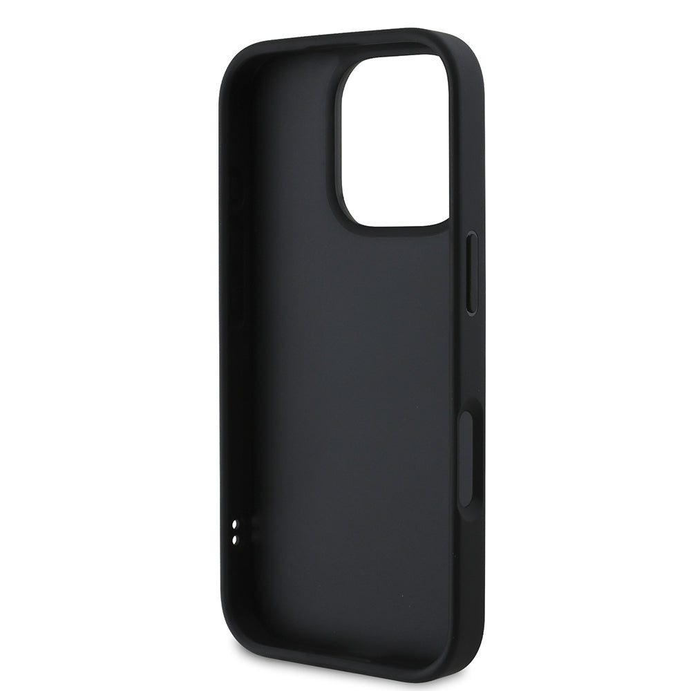 DKNY iPhone 16 Pro Max Orjinal Lisanslı Kartlıklı 3D Yazılı Repeat Texture Pattern Kılıf