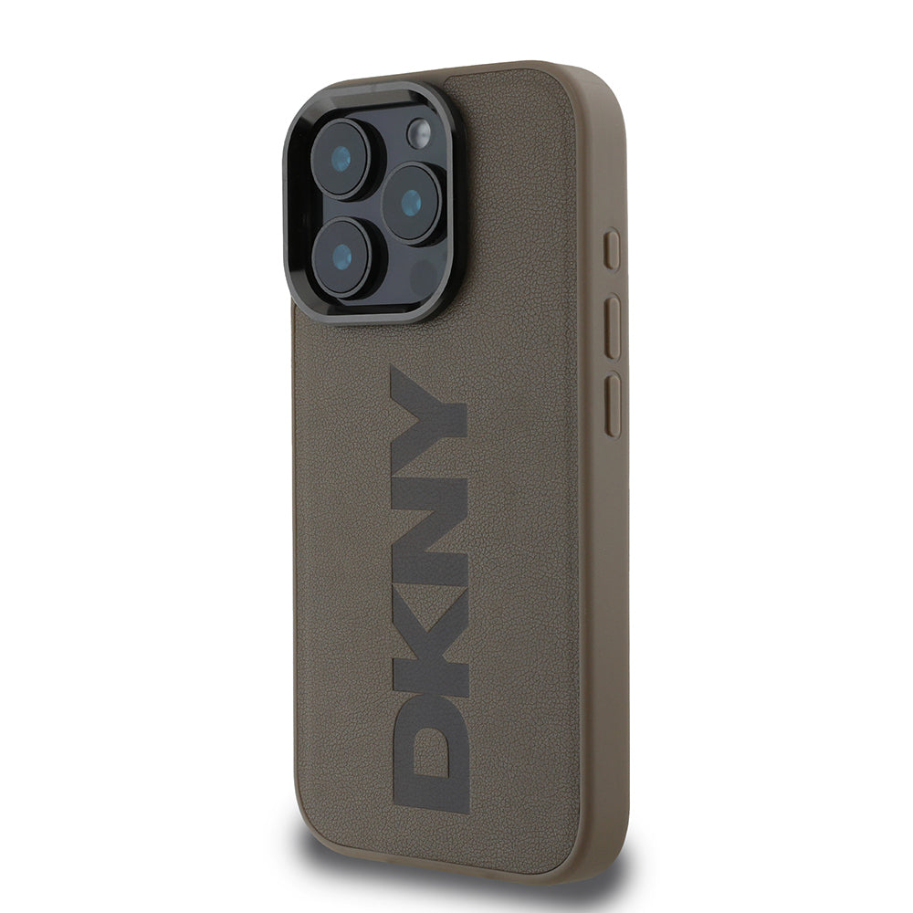 DKNY iPhone 16 Pro Max Orjinal Lisanslı M-safe Şarj Özellikli PU Deri Plain Kılıf
