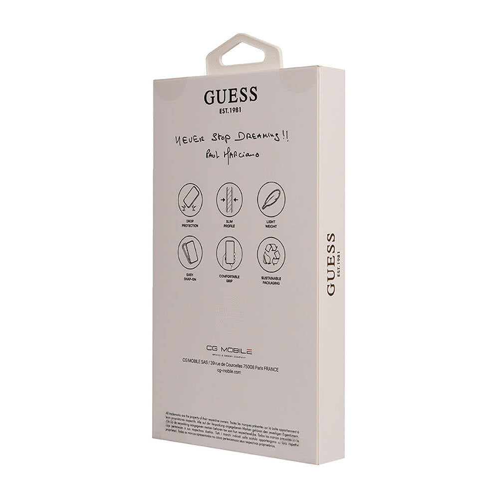 Guess iPhone 16 Pro Max Orjinal Lisanslı Magsafe Şarj Özellikli Small 4G Classic Telefon Kılıfı