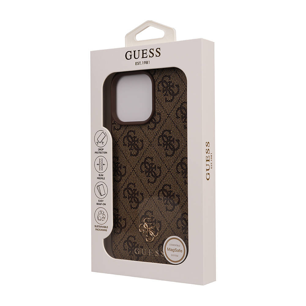 Guess iPhone 16 Pro Max Orjinal Lisanslı Magsafe Şarj Özellikli Small 4G Classic Telefon Kılıfı