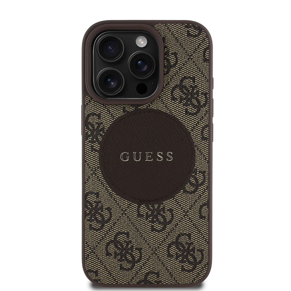 Guess iPhone 16 Pro Max Orjinal Lisanslı Magsafe Şarj Özellikli Yazı Logolu Circle Classic Kılıf