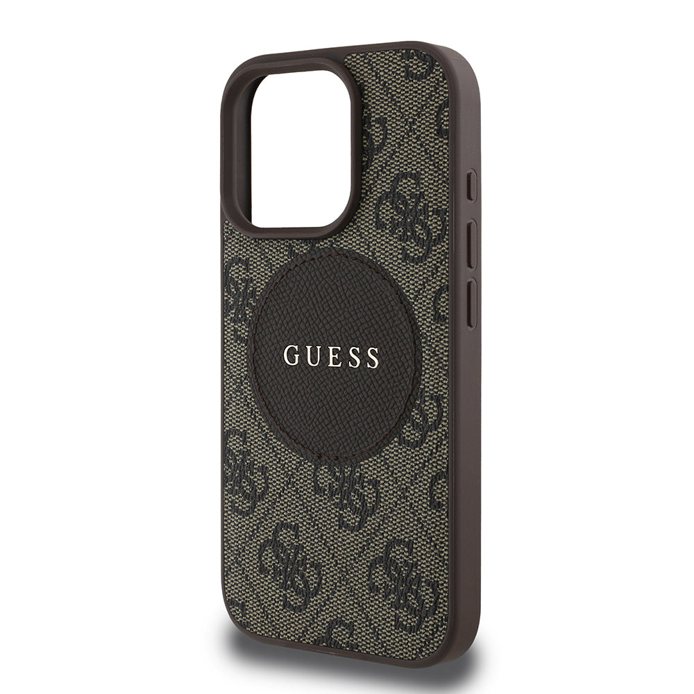 Guess iPhone 16 Pro Max Orjinal Lisanslı Magsafe Şarj Özellikli Yazı Logolu Circle Classic Kılıf