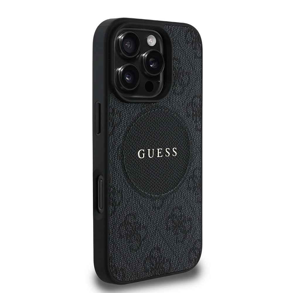 Guess iPhone 16 Pro Max Orjinal Lisanslı Magsafe Şarj Özellikli Yazı Logolu Circle Classic Kılıf