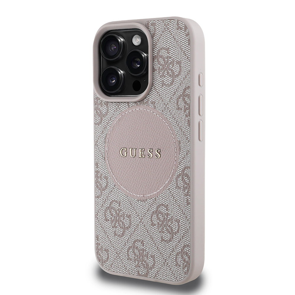 Guess iPhone 16 Pro Max Orjinal Lisanslı Magsafe Şarj Özellikli Yazı Logolu Circle Classic Kılıf