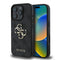 Guess iPhone 16 Pro Max Orjinal Lisanslı PU Deri 4G Desenli Metal Büyük 4G ve Yazı Logolu Telefon Kılıfı