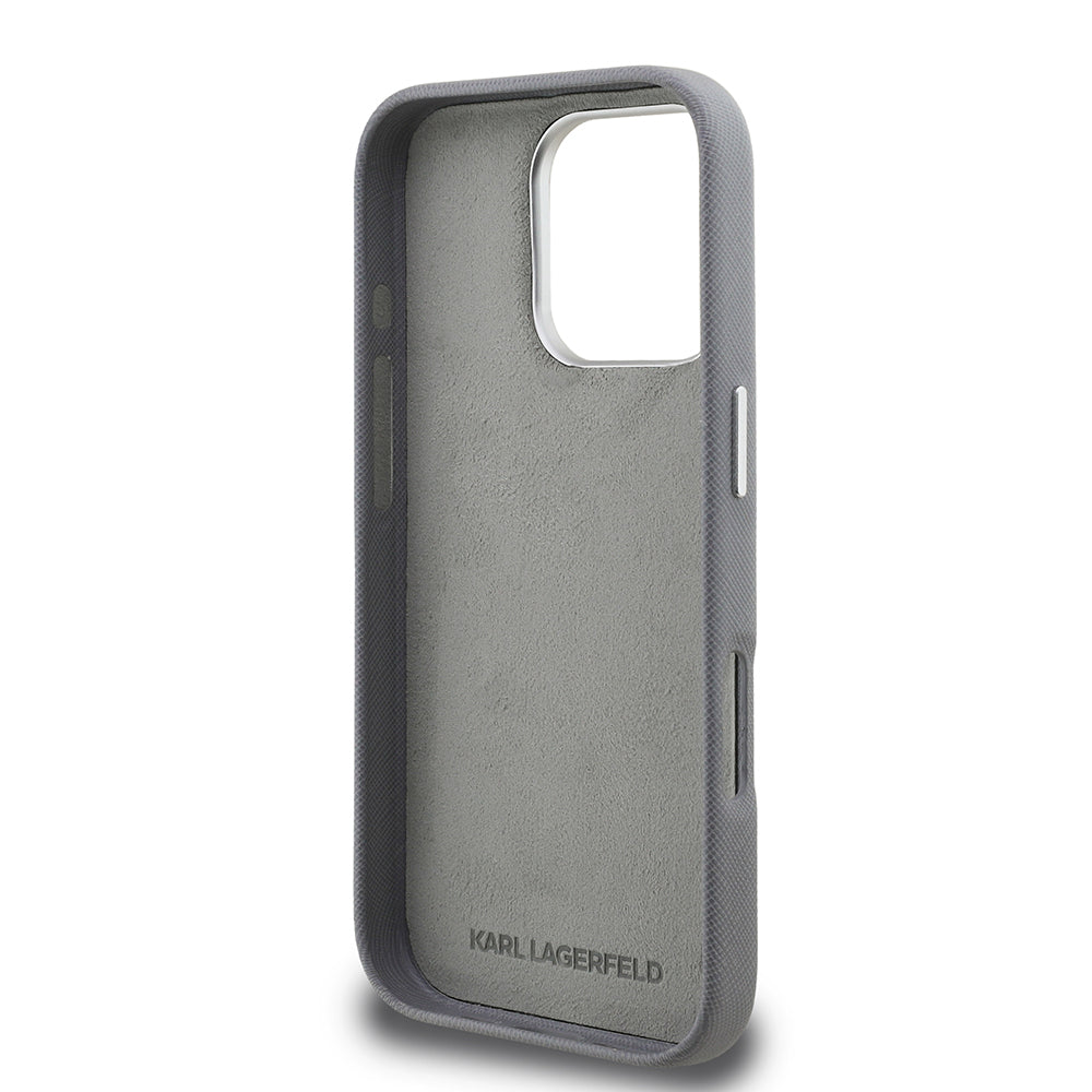 Karl Lagerfeld iPhone 16 Pro Max Orjinal Lisanslı K&C Heads Pin Telefon Kılıfı