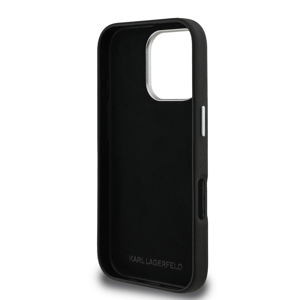 Karl Lagerfeld iPhone 16 Pro Max Orjinal Lisanslı K&C Heads Pin Telefon Kılıfı