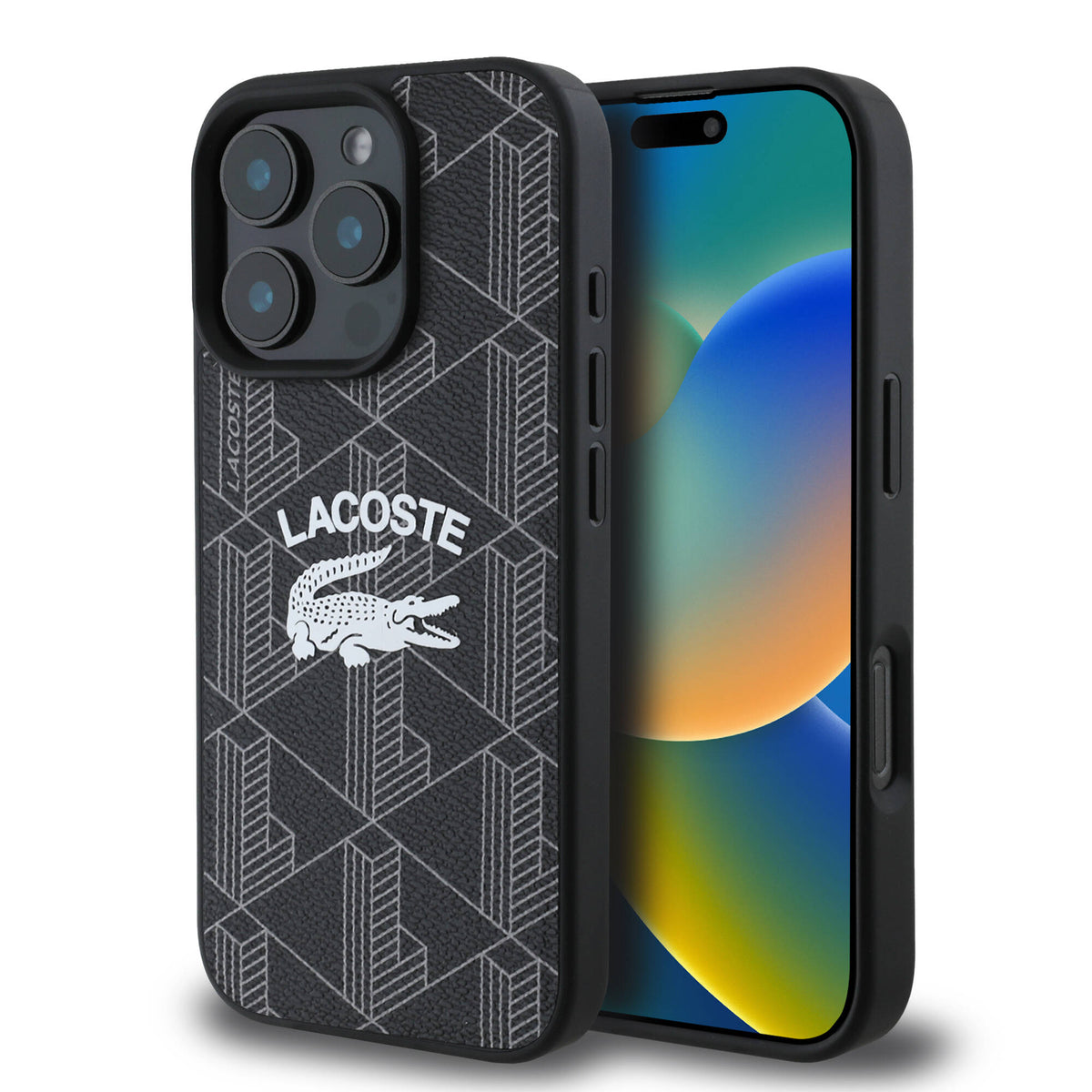 Lacoste iPhone 16 Pro Max Orjinal Lisanslı Magsafe Şarj Özellikli Mono Vintage Logo Telefon Kılıfı - 1