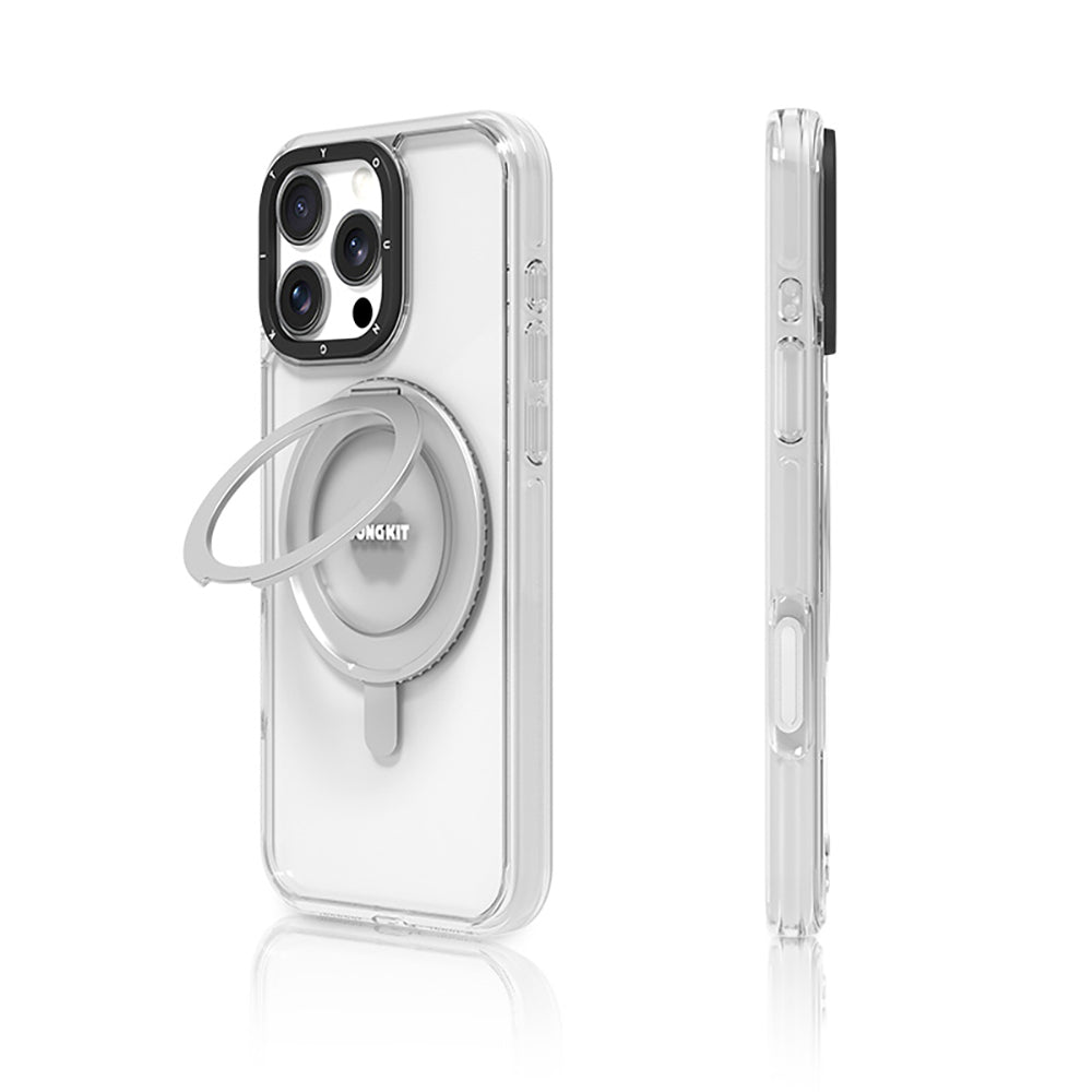 Youngkit Pivot Serisi iPhone 16 Pro Max M-safe Şarj Özellikli Standlı Aksiyon Butonlu Telefon Kılıfı