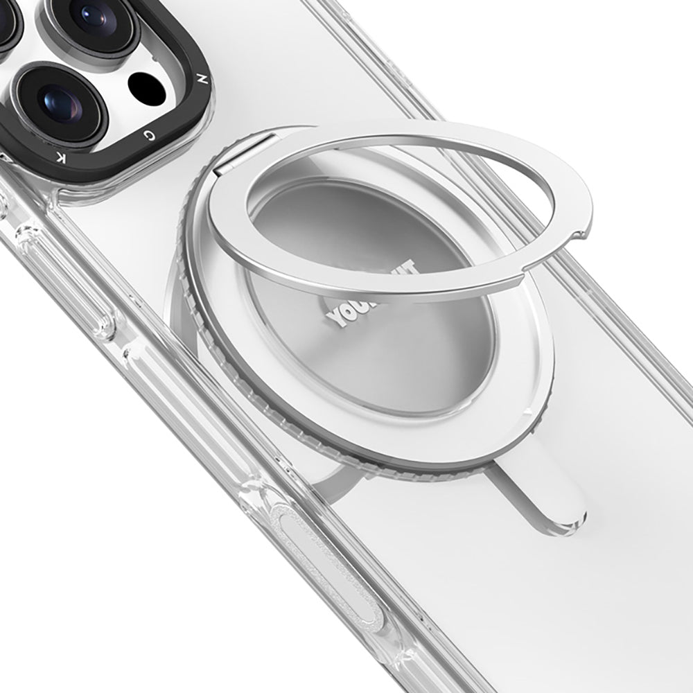 Youngkit Pivot Serisi iPhone 16 Pro Max M-safe Şarj Özellikli Standlı Aksiyon Butonlu Telefon Kılıfı