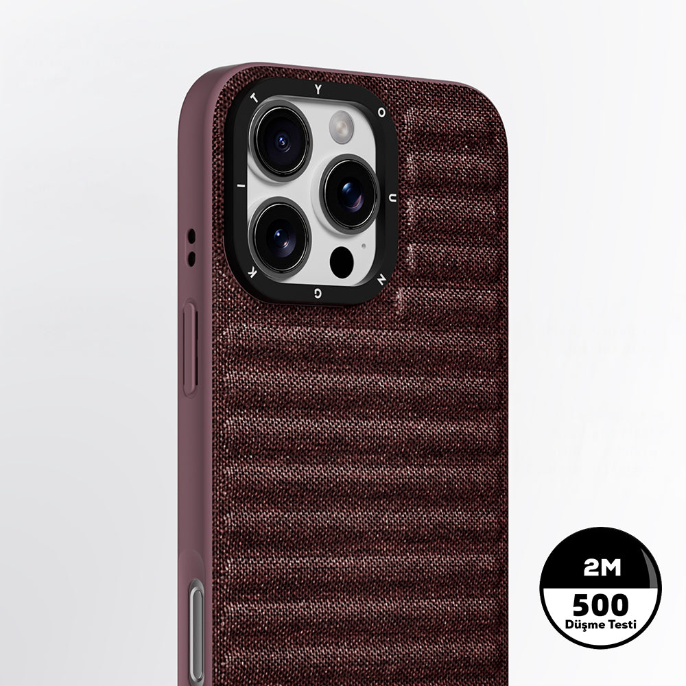 Youngkit Canvas Serisi iPhone 16 Pro Max Kılıf M-safe Şarj Özellikli Telefon Kılıfı
