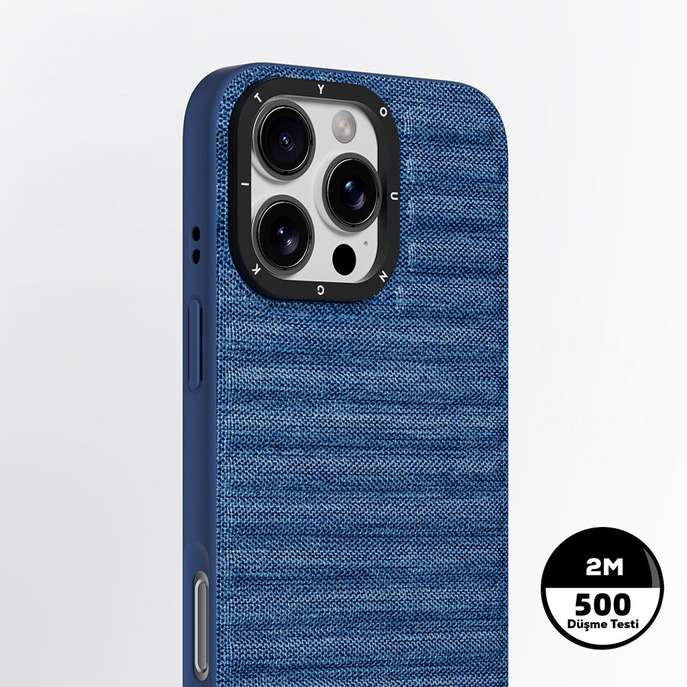 Youngkit Canvas Serisi iPhone 16 Pro Max Kılıf M-safe Şarj Özellikli Telefon Kılıfı