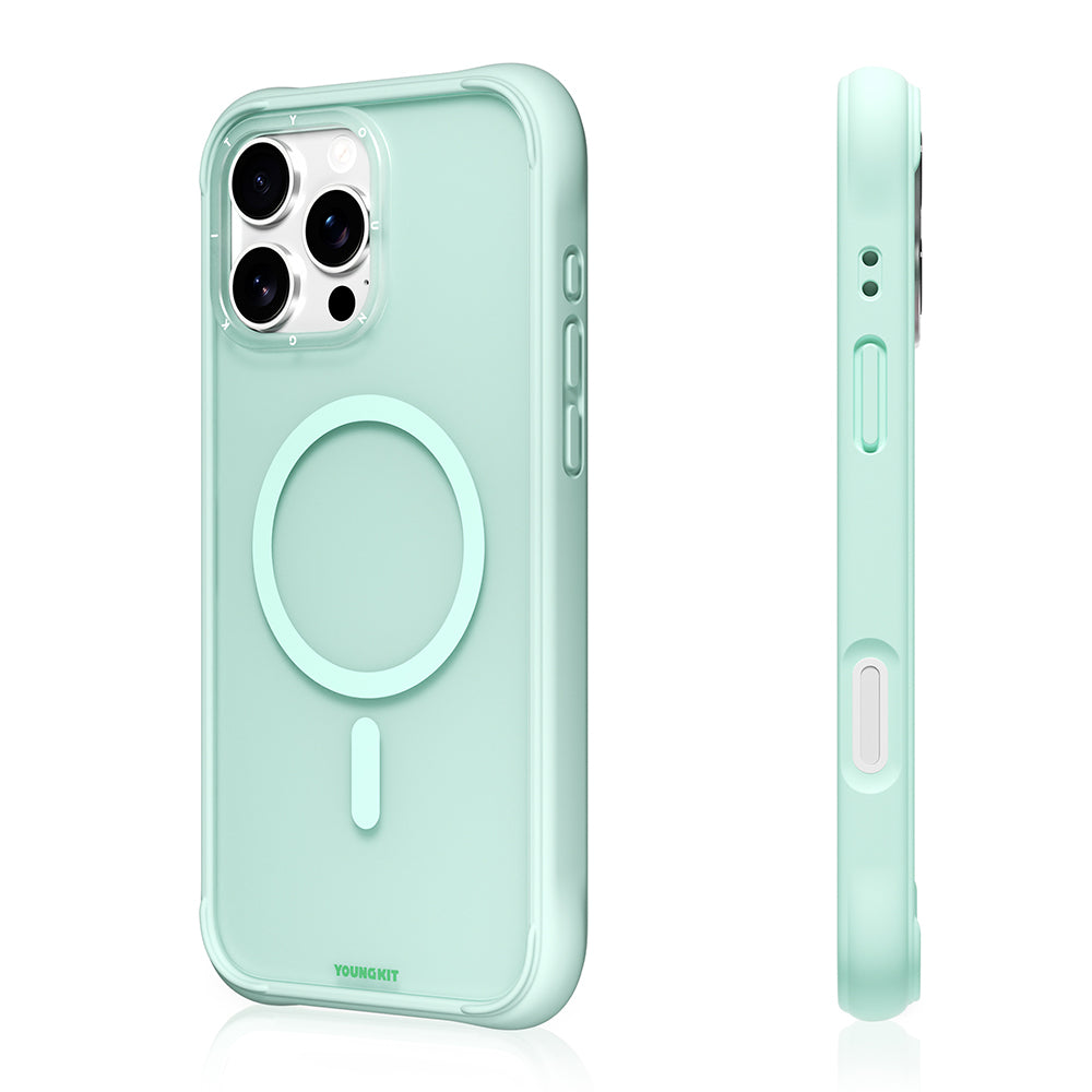Youngkit Macaroon Serisi iPhone 16 Pro Max Kılıf M-safe Şarj Özellikli Telefon Kılıfı