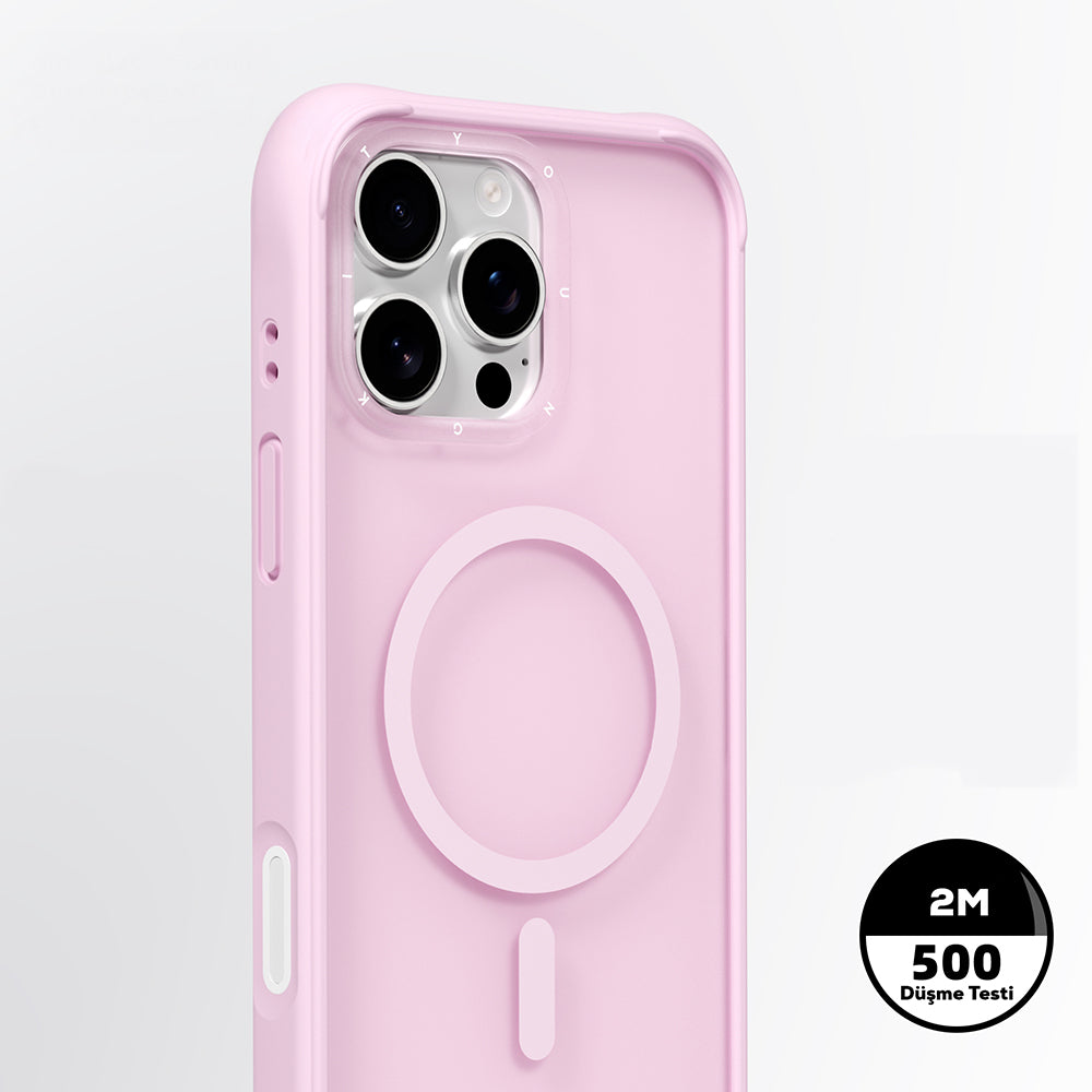 Youngkit Macaroon Serisi iPhone 16 Pro Max Kılıf M-safe Şarj Özellikli Telefon Kılıfı