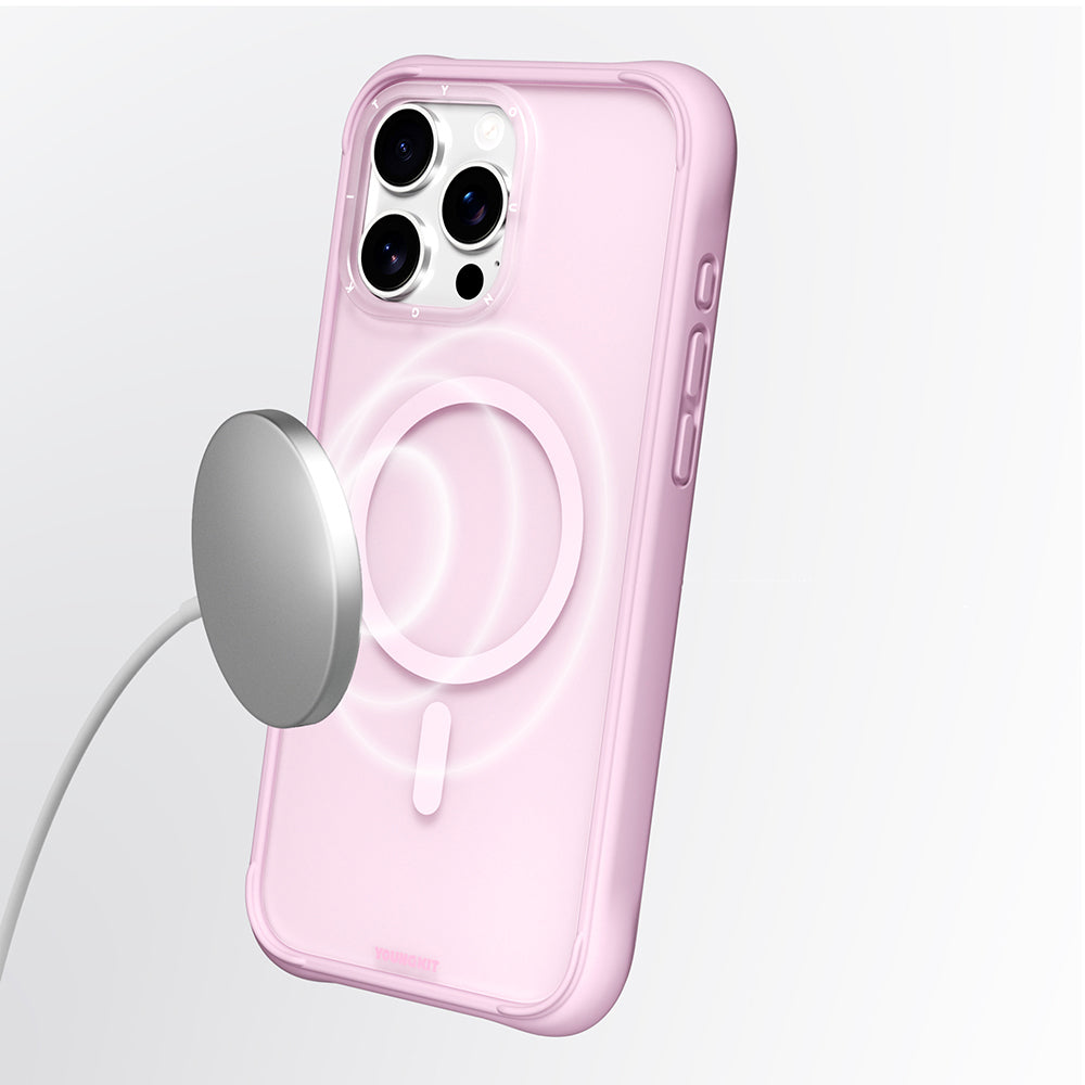 Youngkit Macaroon Serisi iPhone 16 Pro Max Kılıf M-safe Şarj Özellikli Telefon Kılıfı