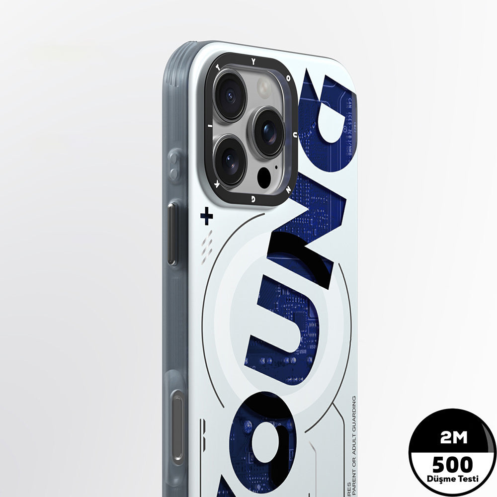 Youngkit Future Serisi iPhone 16 Pro Max M-safe Şarj Özellikli Airbagli Çift Katmanlı Kılıf