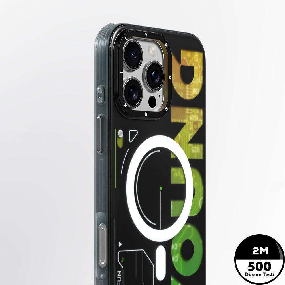 Youngkit Future Serisi iPhone 16 Pro Max M-safe Şarj Özellikli Airbagli Çift Katmanlı Kılıf
