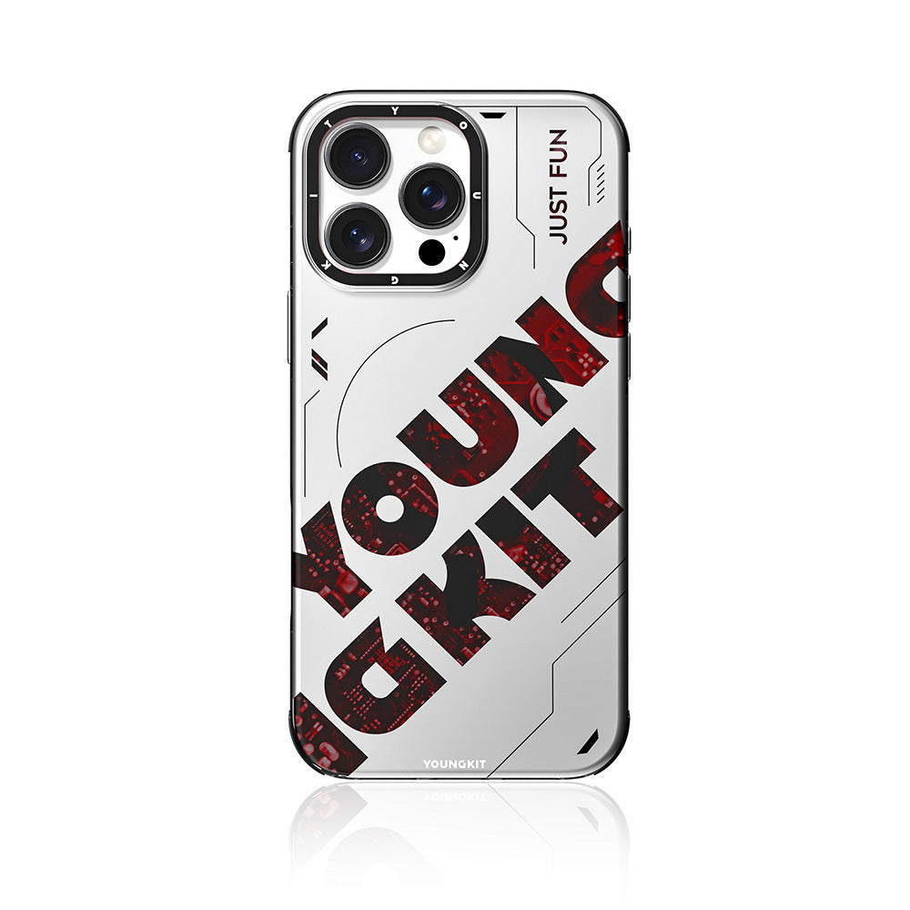 Youngkit Future Serisi iPhone 16 Pro Max M-safe Şarj Özellikli Airbagli Çift Katmanlı Kılıf