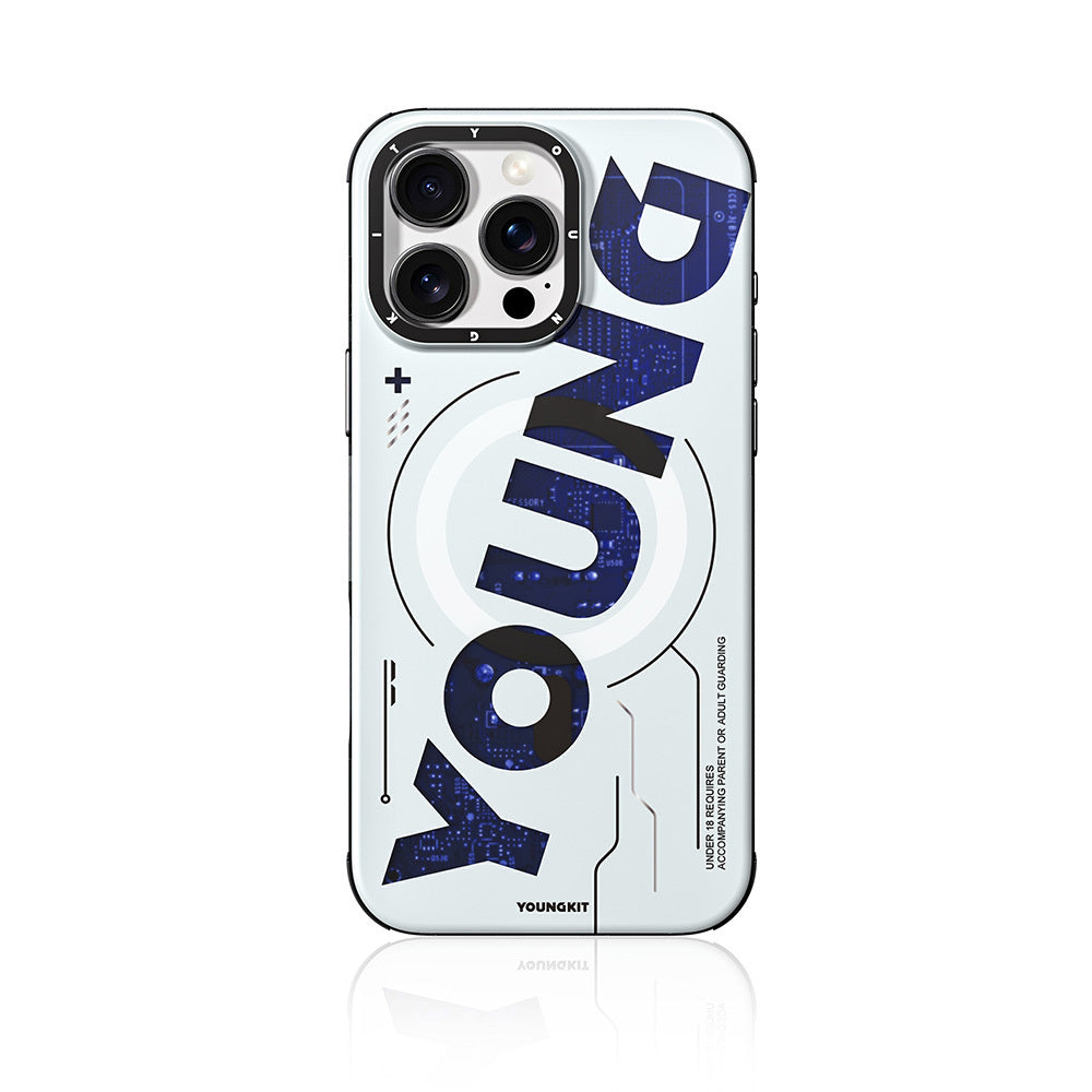 Youngkit Future Serisi iPhone 16 Pro Max M-safe Şarj Özellikli Airbagli Çift Katmanlı Kılıf