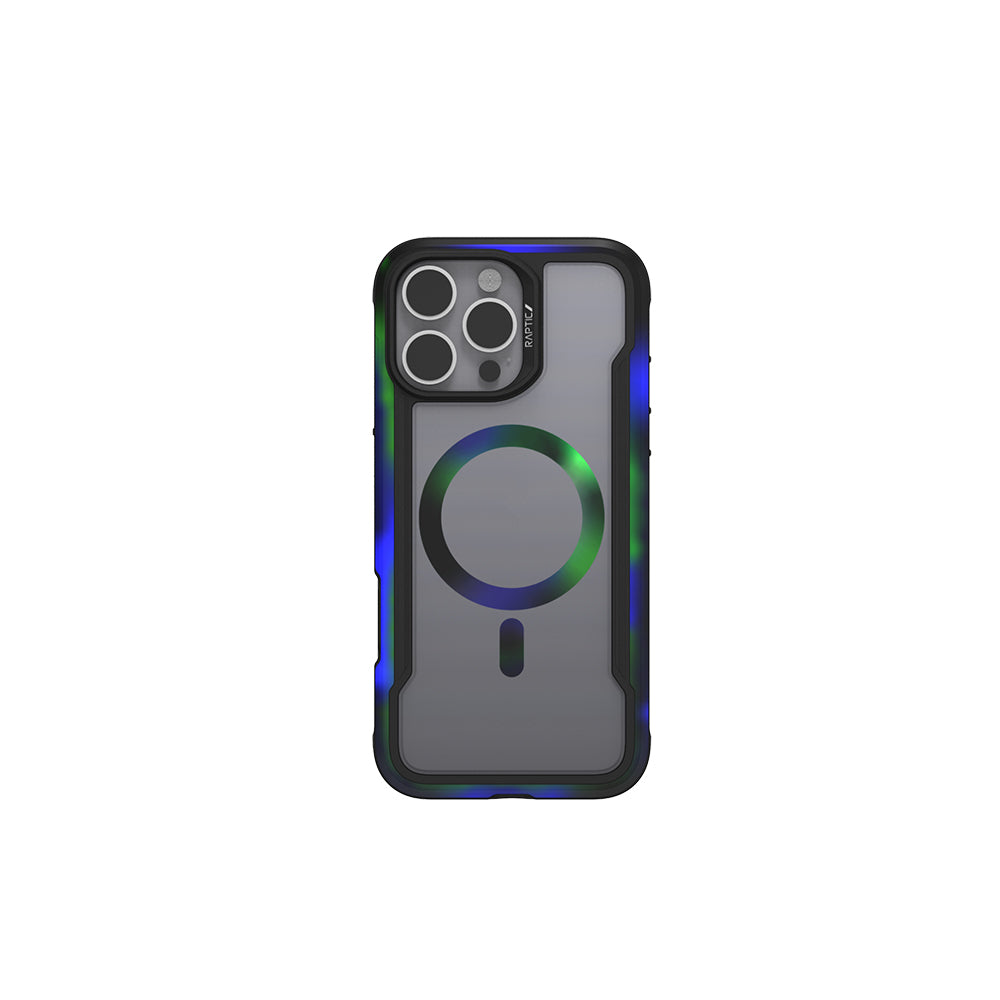 Raptic Shield 2.0 Serisi iPhone 16 Pro Max M-safe Şarj Özellikli Airbagli Şeffaf Arka Yüzey Kılıf