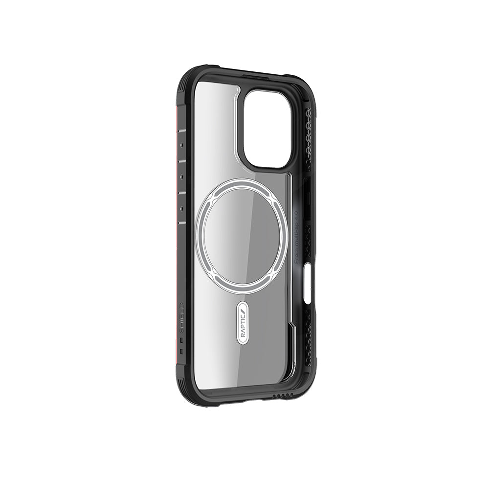 Airbagli Raptic Shield Serisi iPhone 16 Pro Max M-safe Şarj Özellikli Şeffaf Arka Yüzey Kılıf