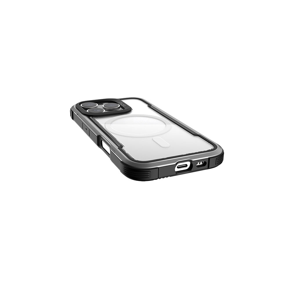 Airbagli Raptic Shield Serisi iPhone 16 Pro Max M-safe Şarj Özellikli Şeffaf Arka Yüzey Kılıf