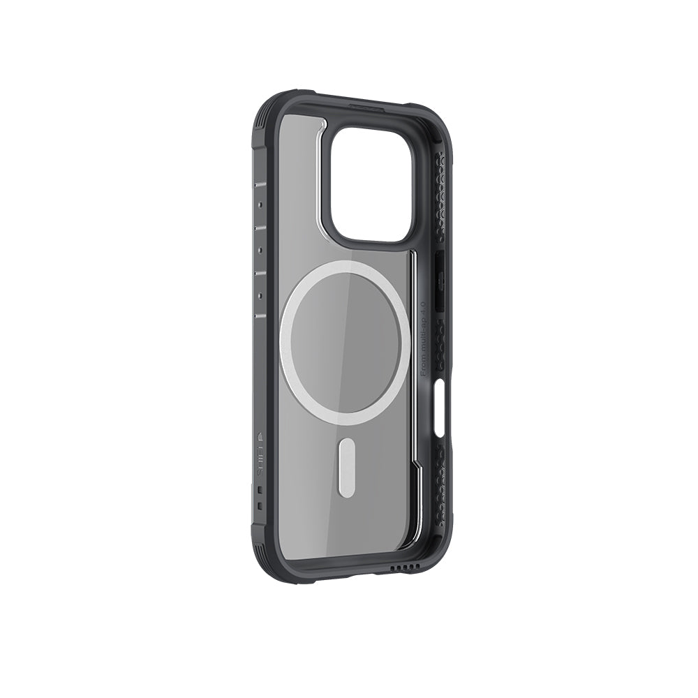 Airbagli Raptic Shield Serisi iPhone 16 Pro Max M-safe Şarj Özellikli Şeffaf Arka Yüzey Kılıf
