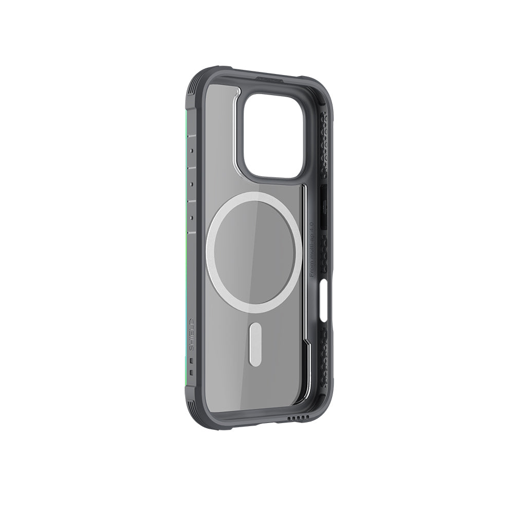 Airbagli Raptic Shield Serisi iPhone 16 Pro Max M-safe Şarj Özellikli Şeffaf Arka Yüzey Kılıf