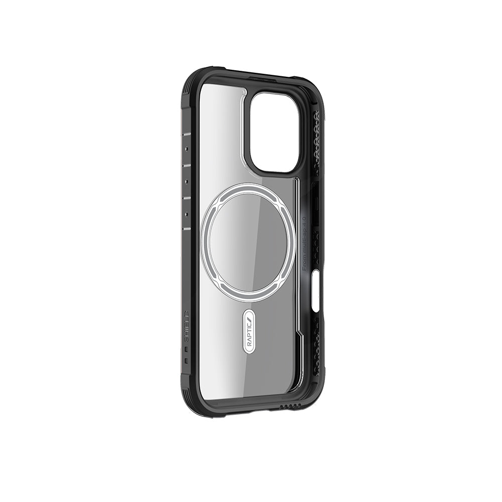 Airbagli Raptic Shield Serisi iPhone 16 Pro Max M-safe Şarj Özellikli Şeffaf Arka Yüzey Kılıf