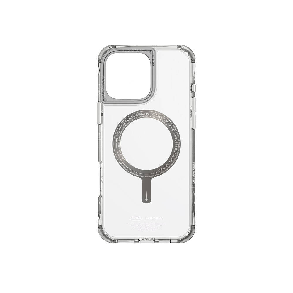 SkinArma Saido Prime iPhone 16 Pro Max M-safe Şarj Özellikli Airbagli Şeffaf Kılıf