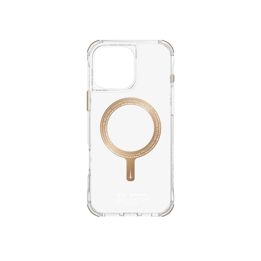 SkinArma Saido Prime iPhone 16 Pro Max M-safe Şarj Özellikli Airbagli Şeffaf Kılıf