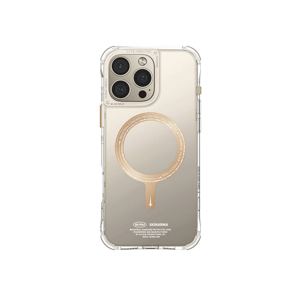 SkinArma Saido Prime iPhone 16 Pro Max M-safe Şarj Özellikli Airbagli Şeffaf Kılıf