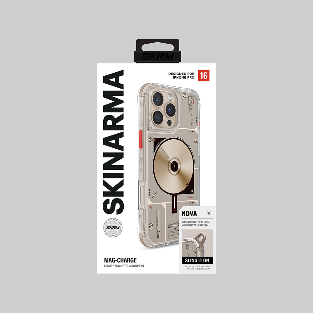 Skinarma Nova iPhone 16 Pro Max M-safe Şarj Özellikli Disk Desenli Airbag Tasarımlı Kılıf