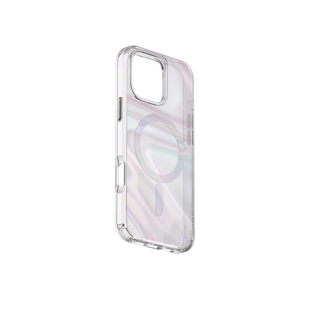 Coehl Savon iPhone 16 Pro Max M-safe Şarj Özellikli Holografik Şeffaf Arka Yüzey Kılıf